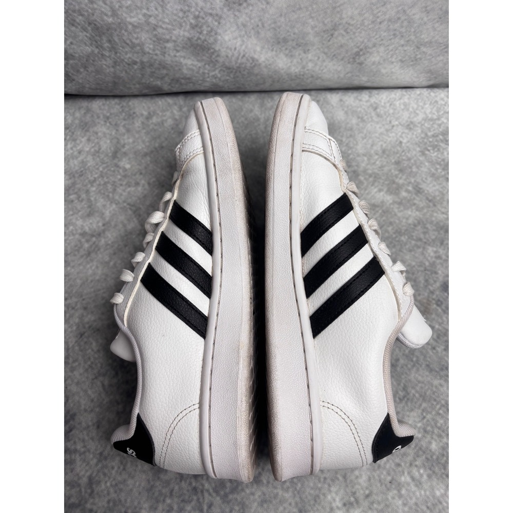 Adidas‎ Women's Grand Court Black and White Classic Cloudfoam Shoe Size 7.5 - Picture 6 of 10